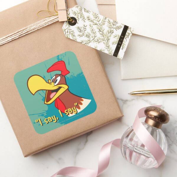 Foghorn_Looking_Up_Square_Sticker_5 Foghorn Looking Up Square Sticker