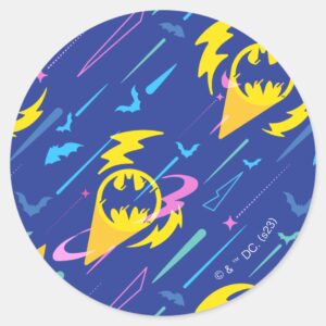 Forever_Batman_Bat_Signal_Pattern_Classic_Round_Sticker_1 Forever Batman Bat Signal Pattern Classic Round Sticker