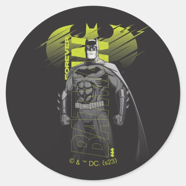 Forever_Batman_Power_Up_Character_Art_Classic_Round_Sticker_1 Forever Batman Power Up Character Art Classic Round Sticker