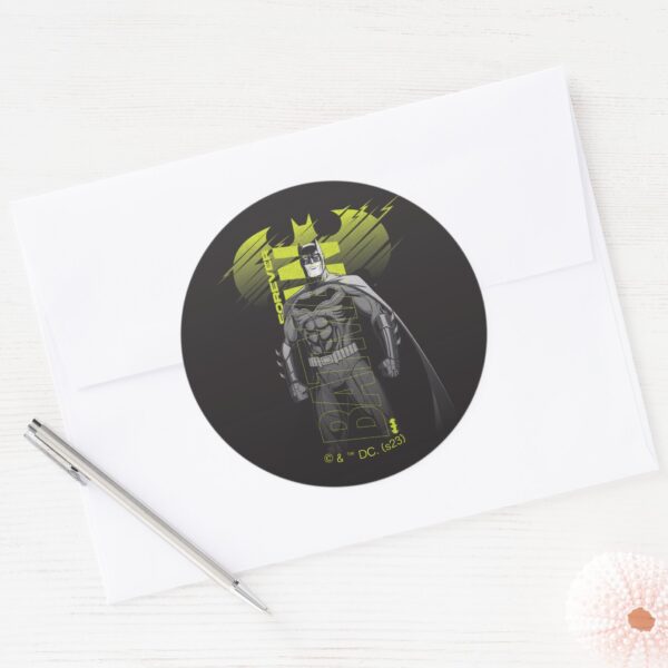 Forever_Batman_Power_Up_Character_Art_Classic_Round_Sticker_3 Forever Batman Power Up Character Art Classic Round Sticker