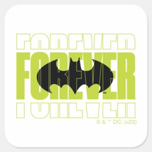 Forever_Batman_Typography_Symbol_Graphic_Square_Sticker_1 Forever Batman Typography Symbol Graphic Square Sticker