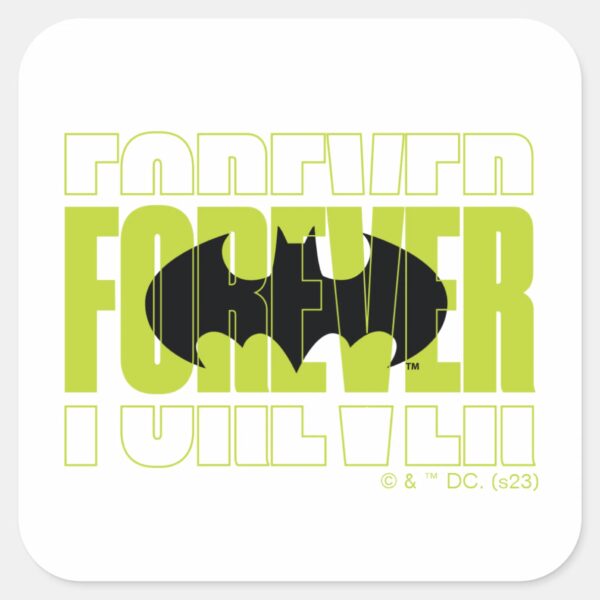 Forever_Batman_Typography_Symbol_Graphic_Square_Sticker_1 Forever Batman Typography Symbol Graphic Square Sticker