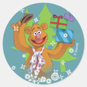 Fozzy The Bear Happy Holidays Classic Round Sticker