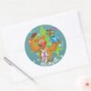 Fozzy_the_Bear___Happy_Holidays_Classic_Round_Sticker_3 Fozzy The Bear Happy Holidays Classic Round Sticker