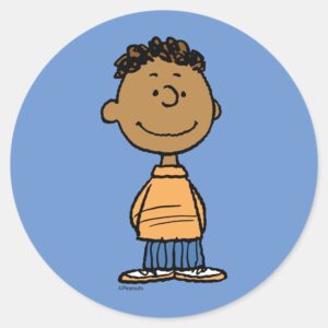 Franklin Smiling Classic Round Sticker