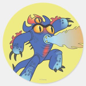 Fred_Flamethrowers_Classic_Round_Sticker_1 Fred Flamethrowers Classic Round Sticker