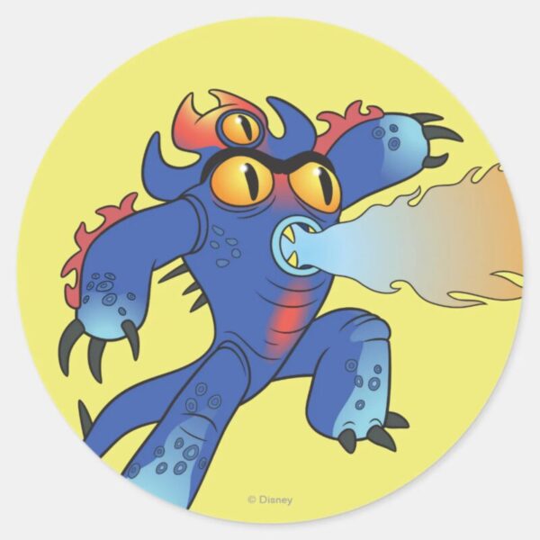 Fred_Flamethrowers_Classic_Round_Sticker_1 Fred Flamethrowers Classic Round Sticker