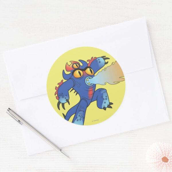 Fred_Flamethrowers_Classic_Round_Sticker_3 Fred Flamethrowers Classic Round Sticker