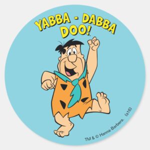 Fred Flintstone Yabba Dabba Doo Classic Round Sticker
