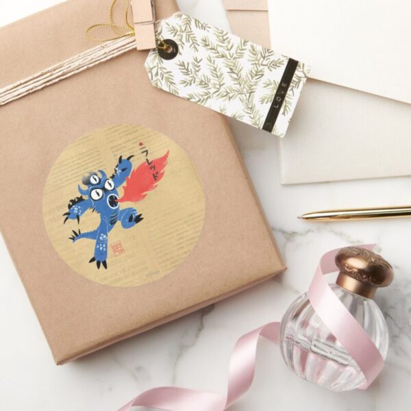 Fred_Monster_Suit_Classic_Round_Sticker_5 Fred Monster Suit Classic Round Sticker