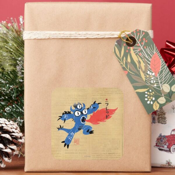 Fred_Monster_Suit_Square_Sticker_5 Fred Monster Suit Square Sticker