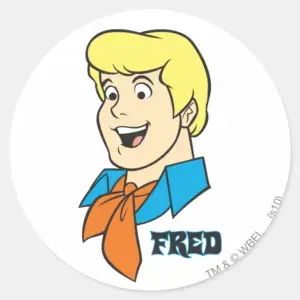 Fred Name Graphic Classic Round Sticker