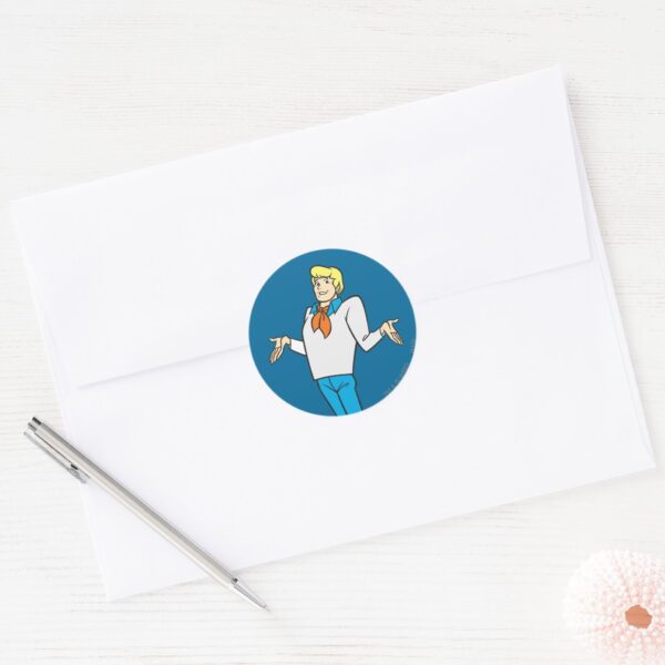 Fred_Shrug_Classic_Round_Sticker_3 Fred Shrug Classic Round Sticker