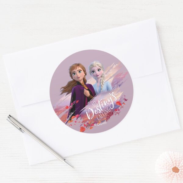 Frozen_2__Anna_&_Elsa___My_Destiny's_Calling_Classic_Round_Sticker_3 Frozen 2 Anna Elsa My Destinys Calling Classic Round Sticker