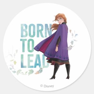 Frozen 2 Anna Born To Lead Classic Round Sticker