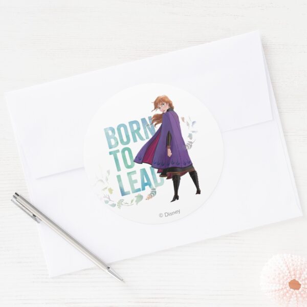 Frozen_2__Anna___Born_To_Lead_Classic_Round_Sticker_3 Frozen 2 Anna Born To Lead Classic Round Sticker