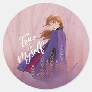 Frozen 2 Anna True To Myself Classic Round Sticker