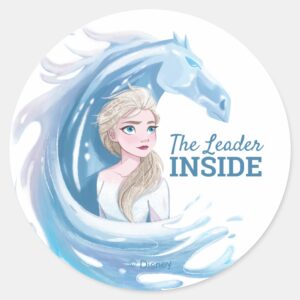 Frozen 2 Elsa The Nokk Portrait Classic Round Sticker