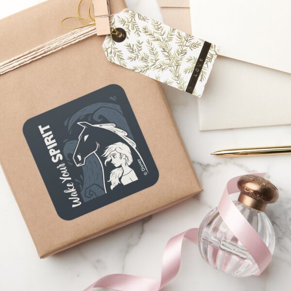 Frozen_2__Elsa_&_The_Nokk_Woodcut_Graphic_Square_Sticker_5 Frozen 2 Elsa The Nokk Woodcut Graphic Square Sticker