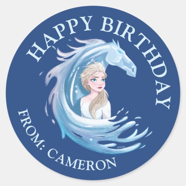 Frozen_2__Elsa_&_The_Nokk___Happy_Birthday_Classic_Round_Sticker_1 Frozen 2 Elsa The Nokk Happy Birthday Classic Round Sticker