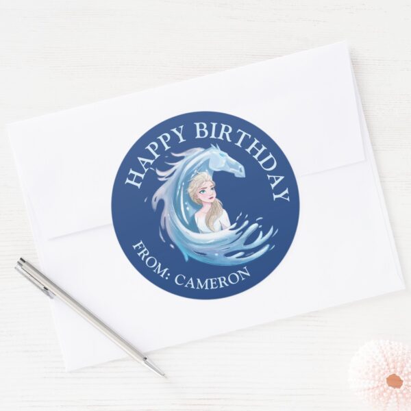 Frozen_2__Elsa_&_The_Nokk___Happy_Birthday_Classic_Round_Sticker_3 Frozen 2 Elsa The Nokk Happy Birthday Classic Round Sticker