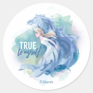 Frozen 2 Elsa The Nokk True To Myself Classic Round Sticker
