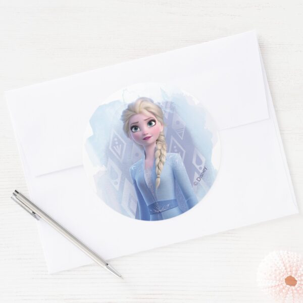 Frozen_2__Elsa___Face_Your_Fear_Classic_Round_Sticker_3 Frozen 2 Elsa Face Your Fear Classic Round Sticker