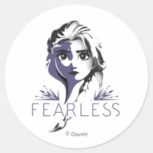 Frozen 2 Elsa Fearless Classic Round Sticker