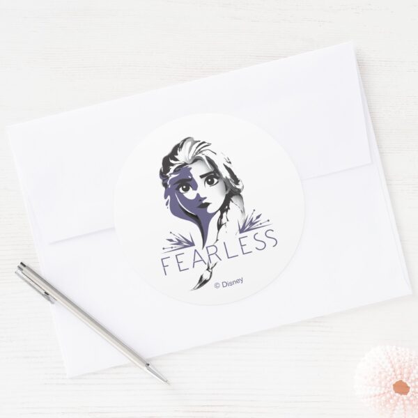 Frozen_2__Elsa___Fearless_Classic_Round_Sticker_3 Frozen 2 Elsa Fearless Classic Round Sticker