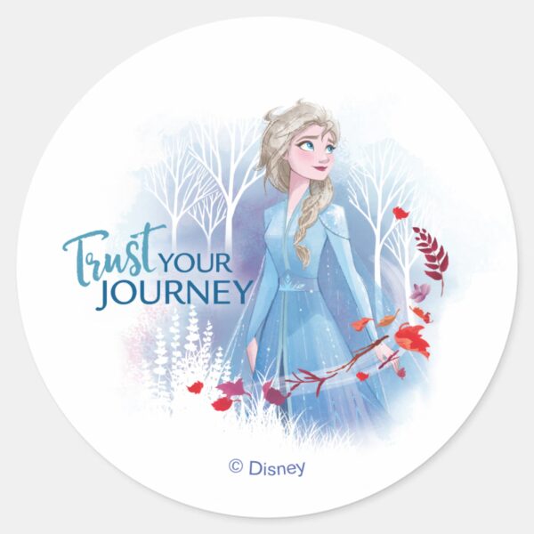 Frozen_2__Elsa___Trust_Your_Journey_Classic_Round_Sticker_1 Frozen 2 Elsa Trust Your Journey Classic Round Sticker