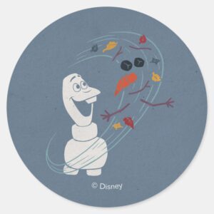 Frozen 2 Olaf And The Wind Classic Round Sticker