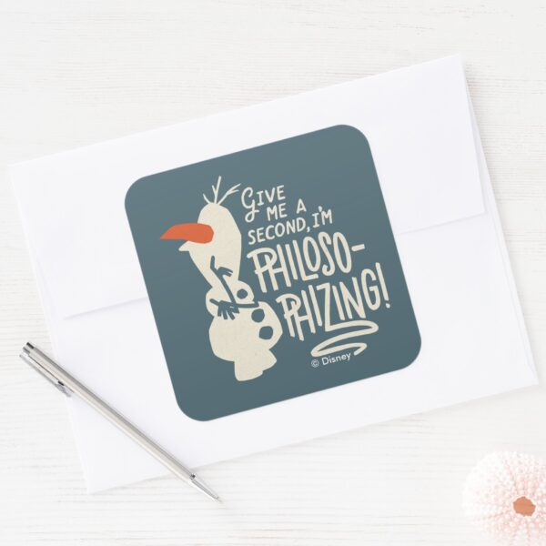 Frozen_2__Olaf___I'm_Philosophizing!_Square_Sticker_3 Frozen 2 Olaf Im Philosophizing Square Sticker