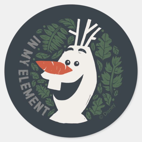 Frozen_2__Olaf___In_My_Element_Classic_Round_Sticker_1 Frozen 2 Olaf In My Element Classic Round Sticker
