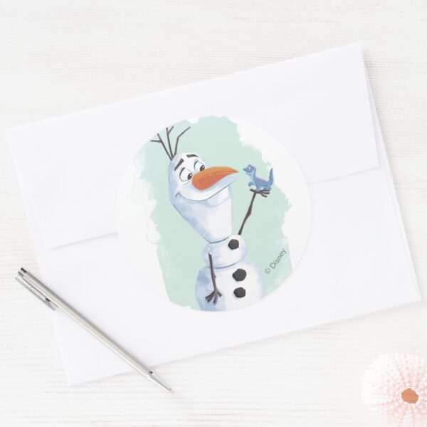 Frozen_2__Olaf___Nature_Is_Magical_Classic_Round_Sticker_3 Frozen 2 Olaf Nature Is Magical Classic Round Sticker