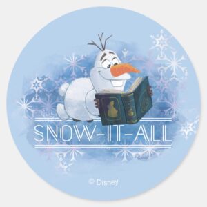 Frozen_2__Olaf___Snow-It-All_Classic_Round_Sticker_1 Frozen 2 Olaf Snow It All Classic Round Sticker