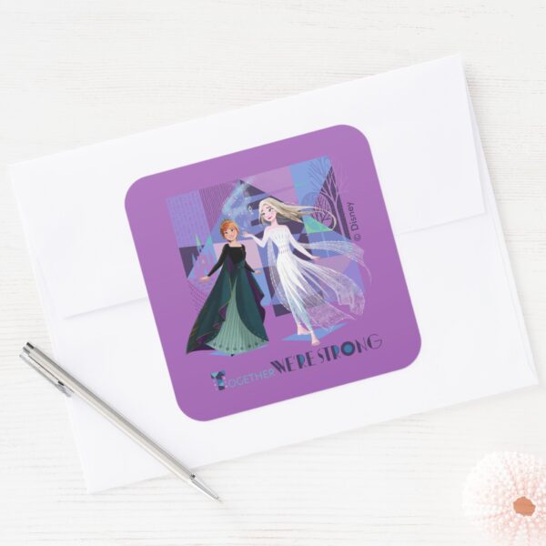 Frozen_2___Anna_&_Elsa_-_Together_We're_Strong_Square_Sticker_3 Frozen 2 Anna Elsa Together Were Strong Square Sticker