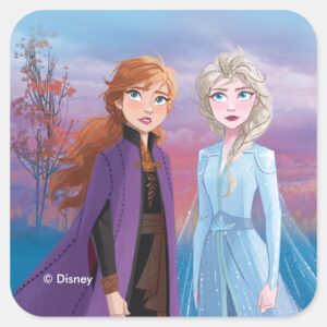 Frozen_2___Anna_&_Elsa___A_Journey_Together_Square_Sticker_1 Frozen 2 Anna Elsa A Journey Together Square Sticker