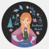 Frozen_2___Anna__Radiant_Heart__Watercolor_Classic_Round_Sticker_1 Frozen 2 Anna Radiant Heart Watercolor Classic Round Sticker