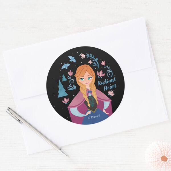 Frozen_2___Anna__Radiant_Heart__Watercolor_Classic_Round_Sticker_3 Frozen 2 Anna Radiant Heart Watercolor Classic Round Sticker