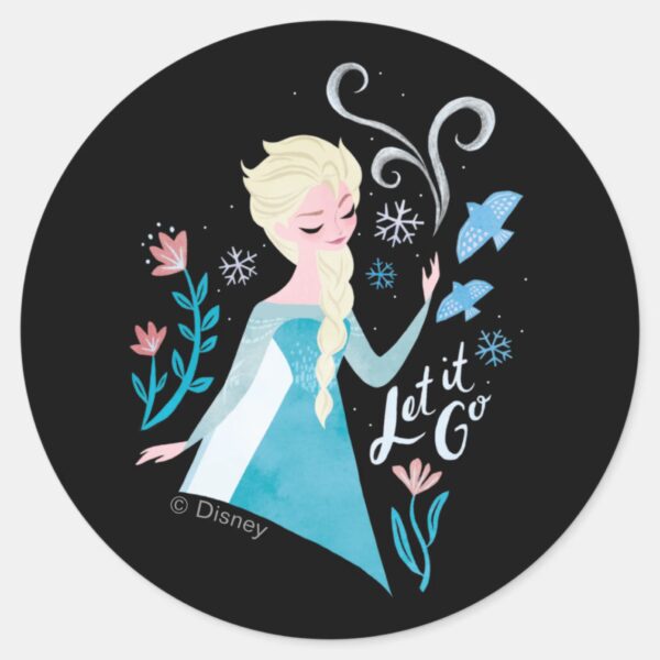 Frozen_2___Elsa__Let_It_Go__Watercolor_Classic_Round_Sticker_1 Frozen 2 Elsa Let It Go Watercolor Classic Round Sticker