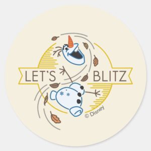 Frozen 2 Olaf Lets Blitz Classic Round Sticker