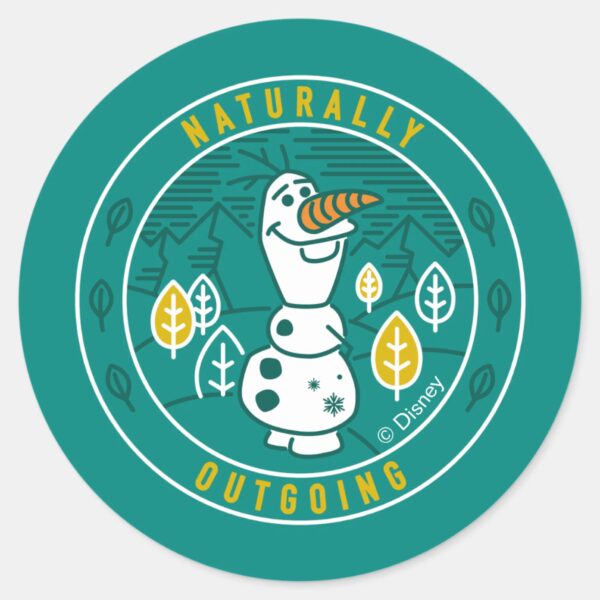 Frozen_2___Olaf_-_Naturally_Outgoing_Classic_Round_Sticker_1 Frozen 2 Olaf Naturally Outgoing Classic Round Sticker