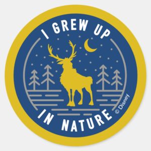 Frozen 2 Sven I Grew Up In Nature Classic Round Sticker