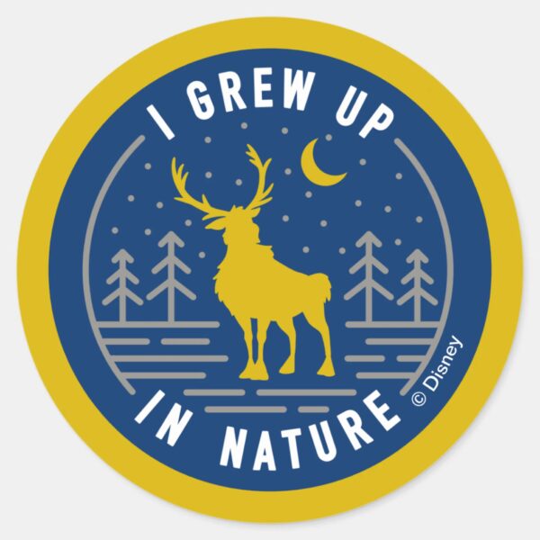 Frozen_2___Sven_-_I_Grew_Up_in_Nature_Classic_Round_Sticker_1 Frozen 2 Sven I Grew Up In Nature Classic Round Sticker