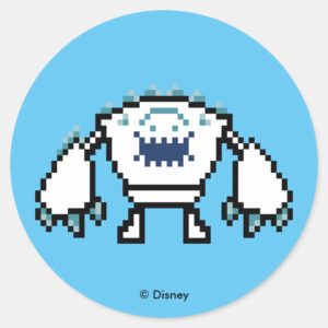 Frozen 8 Bit Marshmallow Classic Round Sticker