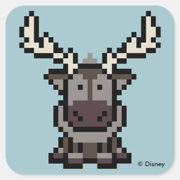 Frozen___8-Bit_Sven_Square_Sticker_1 Frozen 8 Bit Sven Square Sticker