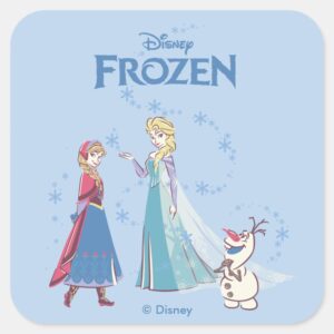 Frozen___Elsa,_Anna_&_Olaf_Square_Sticker_1 Frozen Elsa Anna Olaf Square Sticker