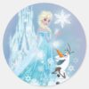 Frozen___Elsa_and_Olaf_-_Icy_Glow_Classic_Round_Sticker_1 Frozen Elsa And Olaf Icy Glow Classic Round Sticker