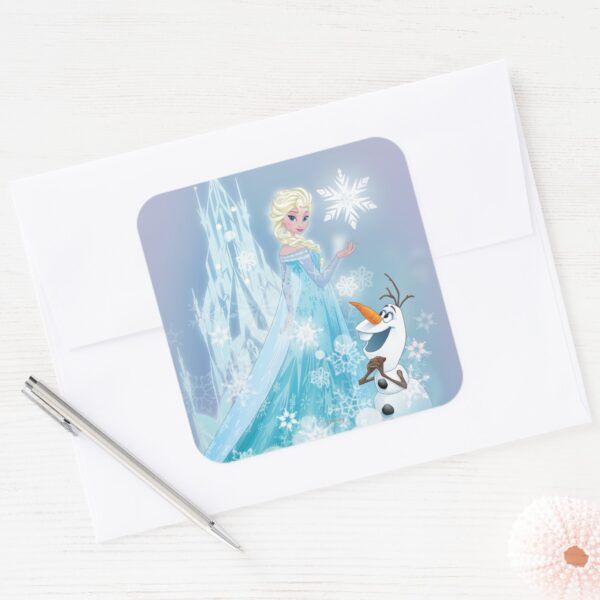 Frozen___Elsa_and_Olaf_-_Icy_Glow_Square_Sticker_3 Frozen Elsa And Olaf Icy Glow Square Sticker