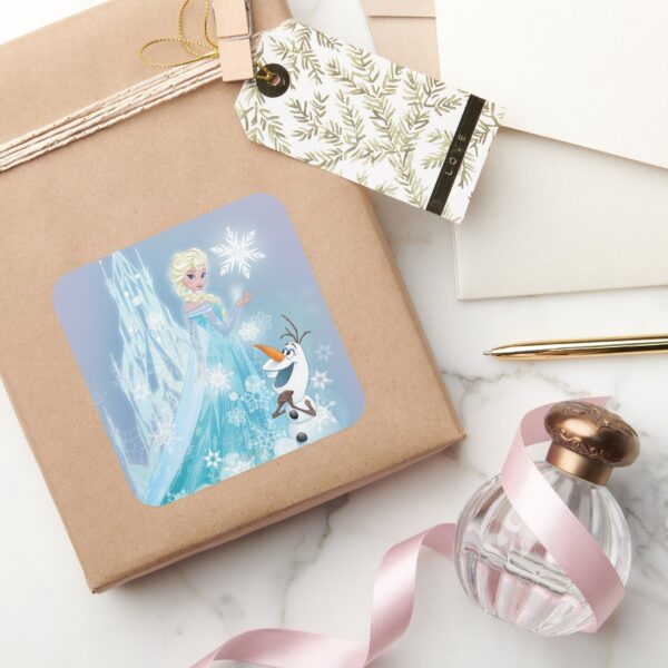 Frozen___Elsa_and_Olaf_-_Icy_Glow_Square_Sticker_5 Frozen Elsa And Olaf Icy Glow Square Sticker